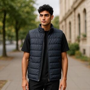Men's Classic Black Puffer Vest
